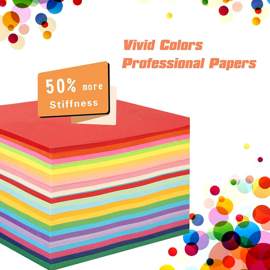 BUBU Origami Paper Kit 1000 Sheets 6 Inch Square Double Sided Color 20 Vivid Colors for Beginners Trainning and School Craft Lessons - Crafty Corner