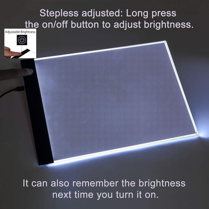 Ultra-Thin A5 Portable LED Light Box Tracer w/USB Cable Dimmable Brightness LED Artcraft Tracing Light Box Light Pad for Artists Drawing Sketching Animation Stencilling X-ray Viewing
