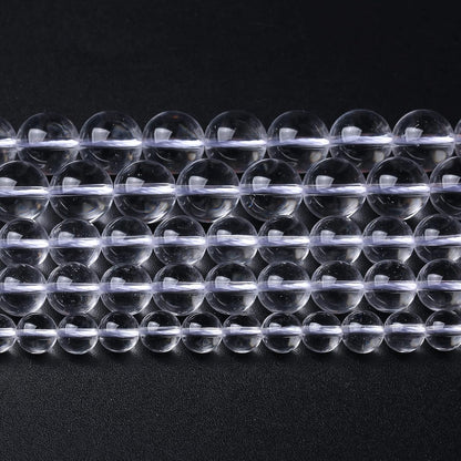 AAAAA Natural Clear White Crystal Quartz Beads Round Loose Spacer Beads for Jewelry Making DIY Bracelets Crystal Energy Healing Power Stone 45pcs 8mm 15 Inch