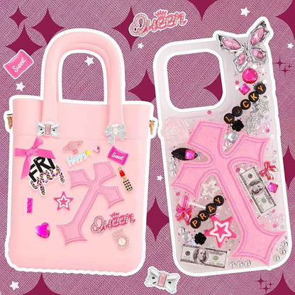 EIiovcnya 2380 Pcs Junk Phone Case Charms Kit, Charms for Customizing DIY Cases, with Nail Accessories, Cute Bow, Star, Candy, Letter Beads, Flatback Aesthetic Big Decor Valentine's Day Gift
