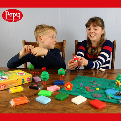 Pepy Plastilina Reusable and Non-Drying Modeling Clay; Set of 24 Bars, 1.4 Ounce Each, Perfect for Arts and Crafts Projects, Light Green