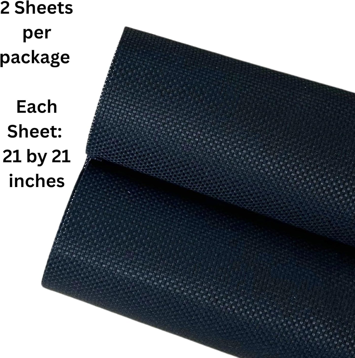 2 Sheets of Black 11 Count Aida Cloth – 21 x 21 Inch Pre-Cut Fabric Squares – Cross Stitch Fabric – 100% Cotton – Ideal for Needlework & Embroidery – The Knotty Unicorn