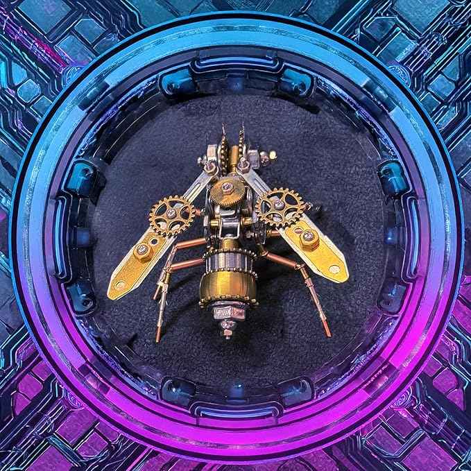 Mechanical Bee Model Insect 3D Steampunk Metal Puzzle Kits,Arts and Crafts Making Metal Building Kit,DIY Projects Building,Cool Birthday Gift,(Mechanical Bee A)