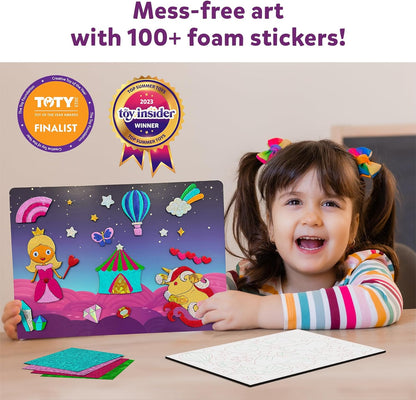 Skillmatics Foil Fun - Unicorns & Princesses, No Mess Art for Kids, Craft Kits & Christmas Fun Supplies, DIY Creative Activity, Travel Toys, Gifts for Ages 4, 5, 6, 7, 8, 9