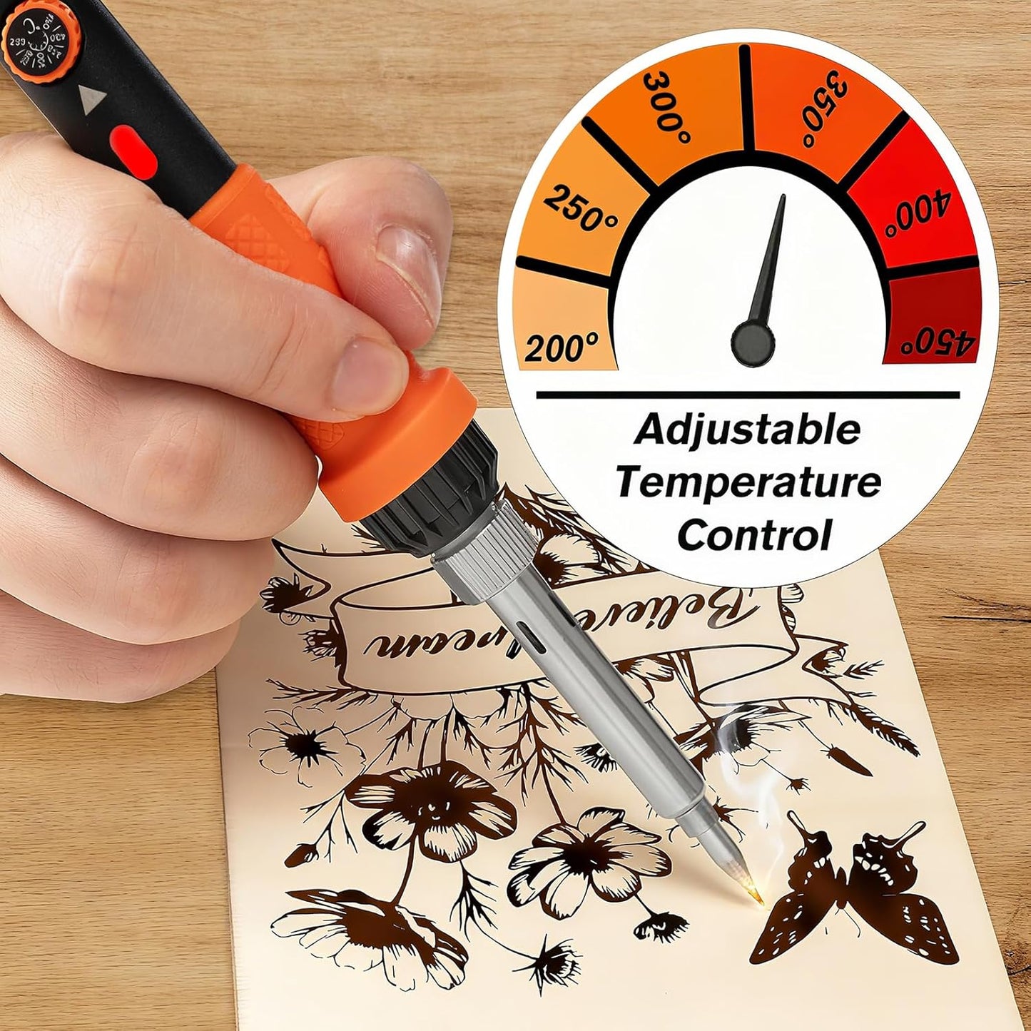K KERNOWO Wood Burning Kit - 81Pcs All-in-One Wood Burning Tool Pen Adjustable Temperature Wood Burner Kit Crafts Gifts for Adults & Teens, Woodburning Kits for Beginner Pyrography - Crafty Corner