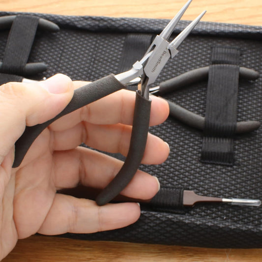 The Beadsmith Fashion Color Pliers – Set of 8 Slimline Color-Coordinated Tools – Matching Clutch in Chocolate – Jewelry Making Supply Kit to Create Necklaces, Bracelets, Earrings & More - Crafty Corner