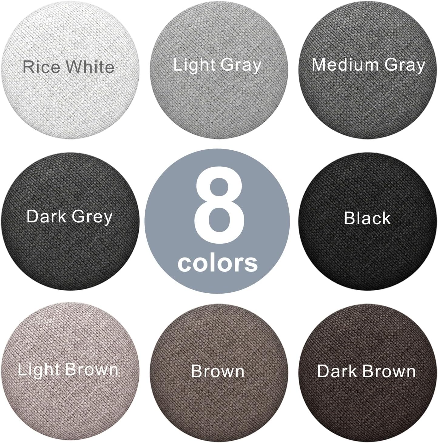 Linen Fabric-Covered Twist Pins - 8 Colors Upholstery Pins & Bed Skirt Pins -Used to Secure Sofa Cushion, Armrest Covers, Furniture & Bed Skir(12, White)
