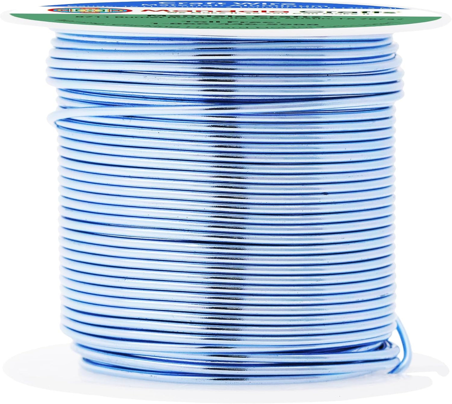 Mandala Crafts 16 Gauge Anodized Aluminum Craft Wire for Jewelry Making - 100 FT Colored Flexible Ice Blue Wire - Bendable for Bonsai Armature Crafting Sculpting - Crafty Corner