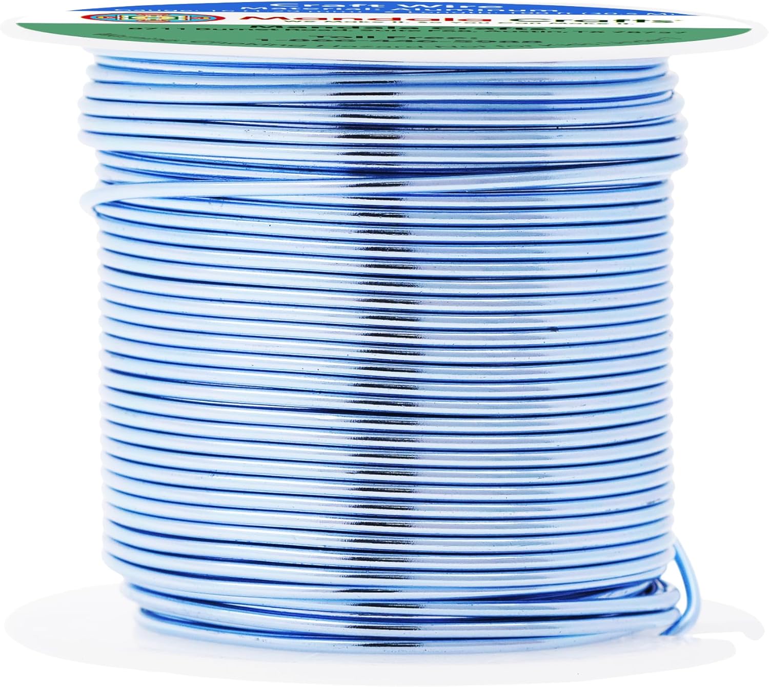Mandala Crafts 16 Gauge Anodized Aluminum Craft Wire for Jewelry Making - 100 FT Colored Flexible Ice Blue Wire - Bendable for Bonsai Armature Crafting Sculpting - Crafty Corner