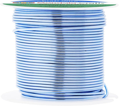 Mandala Crafts 16 Gauge Anodized Aluminum Craft Wire for Jewelry Making - 100 FT Colored Flexible Ice Blue Wire - Bendable for Bonsai Armature Crafting Sculpting - Crafty Corner
