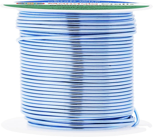 Mandala Crafts 16 Gauge Anodized Aluminum Craft Wire for Jewelry Making - 100 FT Colored Flexible Ice Blue Wire - Bendable for Bonsai Armature Crafting Sculpting - Crafty Corner