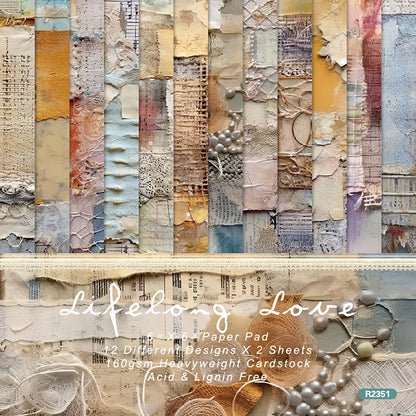 YASMEN 6"x6" Scrapbook Paper Pad - 24 Sheets of Patterned Cardstock for Card Making, Scrapbooking, Junk Journal, DIY Gift Cards - Single-Sided Decopodge Decorative Craft Paper - Crafty Corner