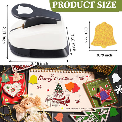 Christmas Punch 1 inch, Bell Punch for Paper Crafting, Bell Shape Hole Puncher for Crafts, Paper Punches for Christmas, Crafts Puncher for Handmade Scrapbook Cards - Crafty Corner