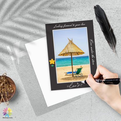 Mat Board Center, Pack of 50, 5x7 for 4x6 Black Mat Kit - Acid Free, 4-ply Thickness, White Core - Includes Backing Boards and Clear Bags - for Pictures, Photos, Framing