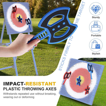 Throwing Axe for Axe Throwing Game for Backyard, Throwing Axe Set with Throwing Star for Outdoor Games, Durable and Fun for All Ages