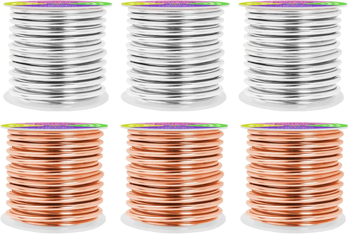Mandala Crafts 8 Gauge Anodized Aluminum Craft Wire for Jewelry Making - 120 FT Colored Flexible Silver Copper Tone Wire - Bendable for Bonsai Armature Crafting Sculpting - Crafty Corner