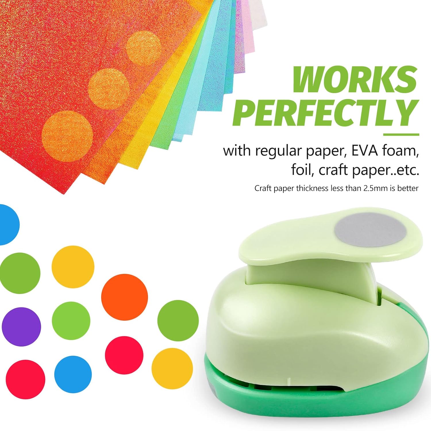UCEC Circle Punch, 1 5/8 Inch Paper Punch, 2 Pcs Paper Punches for Crafting, Circle Hole Punch, Round Shaped Cutter for Scrapbook, Cards, DIY Albums Photos - Crafty Corner