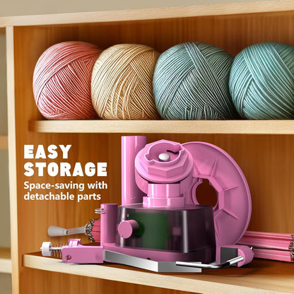 Yarn Winder and Swift, Electric Yarn Ball Winder & Swift Combo for Crocheting, Efficiently Cake with Strong Tension Adjustable Speed Up to 13 oz, Yarn Spinner Wool for Knitting Enthusiast (Pink)