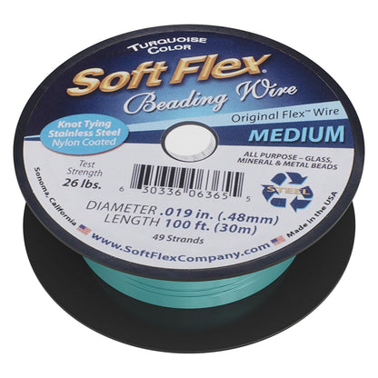 Soft Flex 49 Strand Beading Wire - Medium 0.19 Diameter - 100 Feet Nylon Design Wire - Crafty Corner