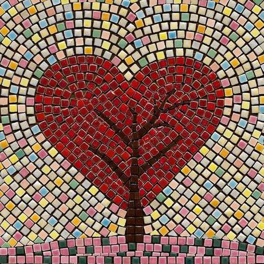Get Creative with Our Adult Mosaic Hobby Kit, A 7-inch (20cm) Square Shape Love