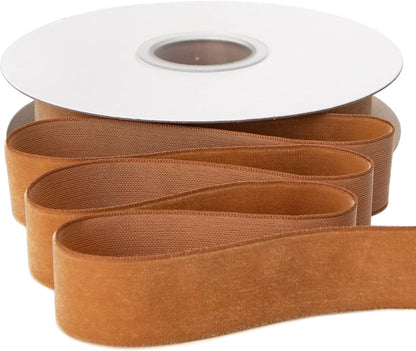 Ribbli Polyester Khaki Velvet Ribbon,1 Inches Continuous10-Yard Spool,Christmas Ribbon for Gift Wrapping,Floral Bouquets, Home Decor - Crafty Corner