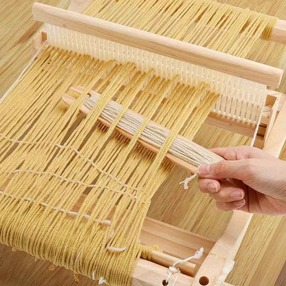 WILLOWDALE 16 Inches Rigid Heddle Loom with Stand, Weaving Loom Kit with Shed Stick, Wooden Multi-Craft Weaving Loom for Adults, Threads Warping Frame with Pegs and Yarn Stand, Frame Loom for Beginner