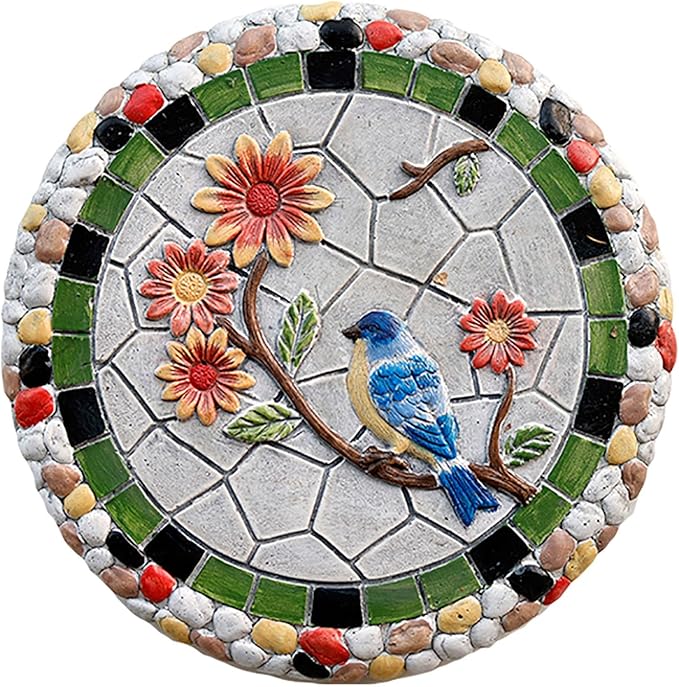 Stepping Garden Stone 1/3 / 6 Pack Step Stone for Yard Pool, Outside Garden Stepping Stone for Yard, Butterfly Dragonfly Gardening Gifts Stairs for Mothers Day (Color : Hummingbird)