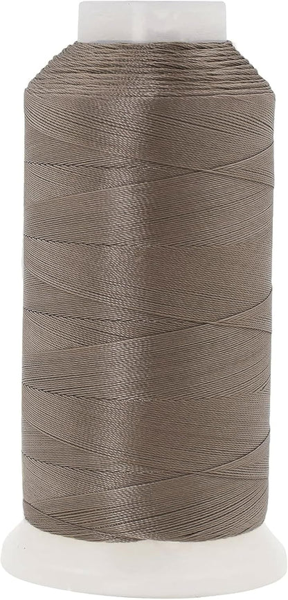 Mandala Crafts Taupe Heavy Duty Thread - 1500 Yds Tex 70 Thread for Sewing Drapery Jeans Leather Hair Outdoor Marine Upholstery