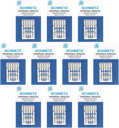 SCHMETZ Universal Sewing Machine Needles - Heavy Duty Multi Purpose Sewing Needle, Size 100/16, 5-Needle Card, Pack of 10