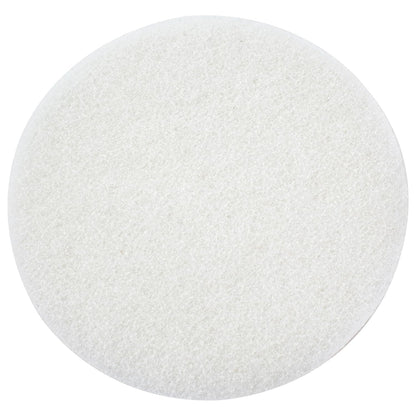 White Buffing and Polishing Pad with Hook and Loop Back | Apply Hard Wax Oils and Stain (20, 6 inch)