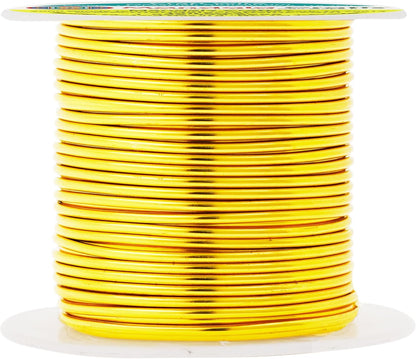 Mandala Crafts 14 Gauge Anodized Aluminum Craft Wire for Jewelry Making - 60 FT Colored Flexible Light Gold Wire - Bendable for Bonsai Armature Crafting Sculpting - Crafty Corner