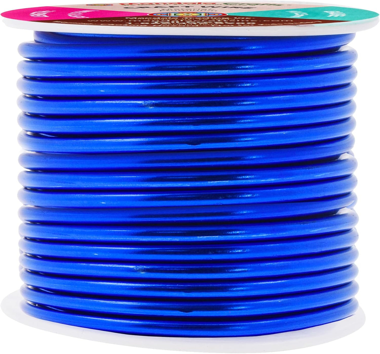 Mandala Crafts 10 Gauge Anodized Aluminum Craft Wire for Jewelry Making - 32 FT Colored Flexible True Blue Wire - Bendable for Bonsai Armature Crafting Sculpting - Crafty Corner