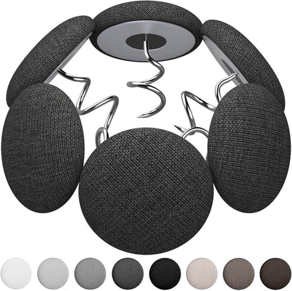 12 Colors Fabric Covered Button Twist Pins Dust Ruffle Pins- for Sofa，Upholstery，Armchair Caddies, Armrest Covers,Bed Skirts, Slipcovers, Headliners (Dark Grey, 12)