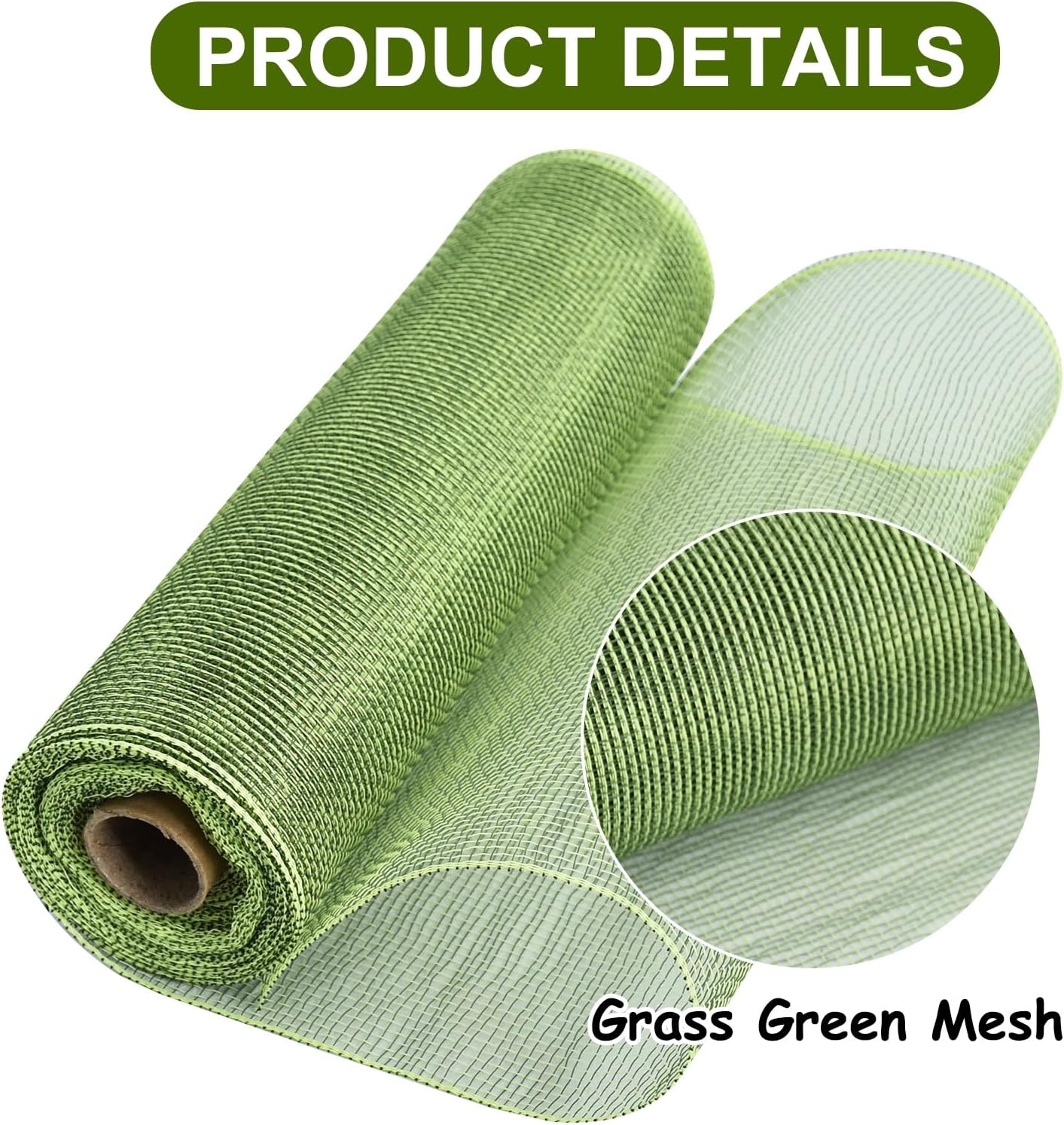 TONIFUL 2 Rolls 10 Inch Sage Green Decorative Mesh Ribbbon Rolls, Fabric Mesh for Mesh Wreath Supplies, Front Door Wreath Crafts Tree Decor Christmas NewYears Halloween Decoration (10 yds/roll) - Crafty Corner