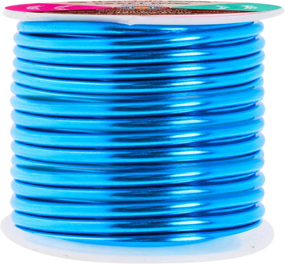Mandala Crafts 10 Gauge Anodized Aluminum Craft Wire for Jewelry Making - 32 FT Colored Flexible Bondi Blue Wire - Bendable for Bonsai Armature Crafting Sculpting - Crafty Corner