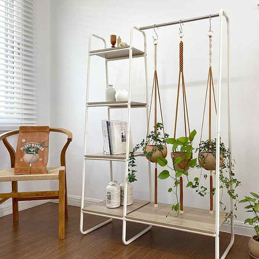 Macrame Kits for Beginners, 3 Set of Plant Hangers DIY Kit: Braided Polyester Ropes 50yds*5mm Burnt Orange, 20yds*2mm Ivory, 60+Pcs Supplies with Step-by-Step Easy Instructions (ORIV)