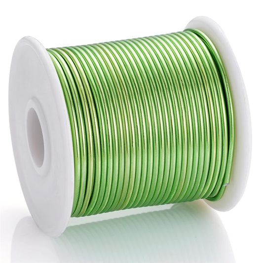 12 Gauge Light Green Aluminum Craft Wire (105FT) - Anodized for Jewelry Making, Beading Floral, Plant Gardening, Sculpting & Modeling Craft Wire (Light Green #8, 2mm) - Crafty Corner