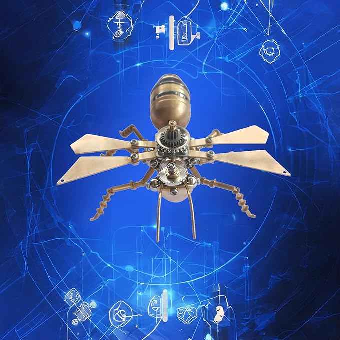3D Steampunk Metal Puzzle, Mechanical Flying Ants Insects Model Building Kits, Arts & Crafts DIY Projects Hobby Kit,Funny Ideas for Birthday (Flying Ants)