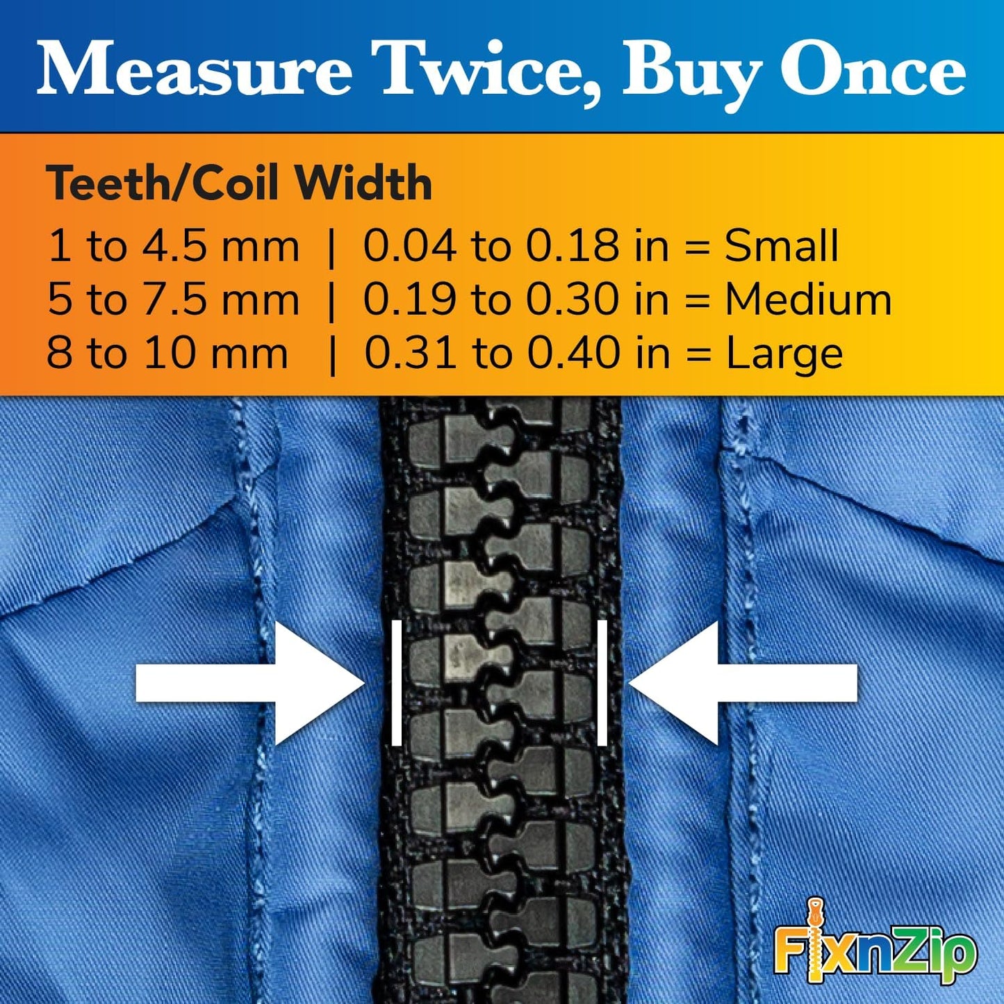 FixnZip (Black Nickel 3 Pack S,M,L) - Universal Zipper Repair Kit for Jackets, Luggage, Bags - Backpack Zipper Replacement Repair Kit