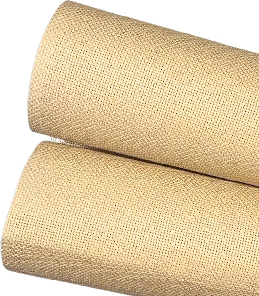 2 Sheets of Wheat 14 Count Aida Cloth – 21 x 21 Inch Pre-Cut Fabric Squares – Cross Stitch Fabric – 100% Cotton – Ideal for Needlework & Embroidery – The Knotty Unicorn