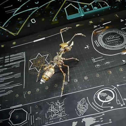 3D Steampunk Metal Insect Bug Mechanical Sculpture Insect Puzzle Ant Model Engineering Puzzle DIY Projects for Birthday Present,Funny (Ant)