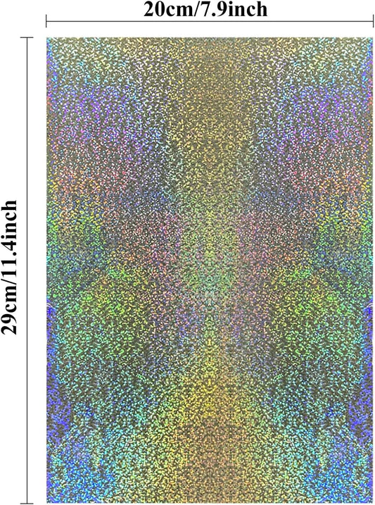 Briartw 20x29cm Hot Foil Paper 50 Sheets Pack Toner Reactive Foil Hot Stamping Foil Paper by Laser Printer and Laminator for Scrapbooking Craft Cardmaking DIY Album (Laser Silver Glitter, 100 Sheets)