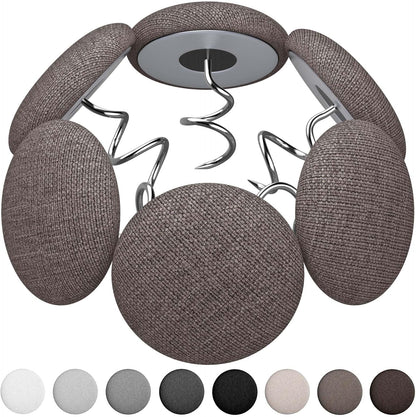 12 Colors Fabric Covered Button Twist Pins Dust Ruffle Pins- for Sofa，Upholstery，Armchair Caddies, Armrest Covers,Bed Skirts, Slipcovers, Headliners (Brown, 24)