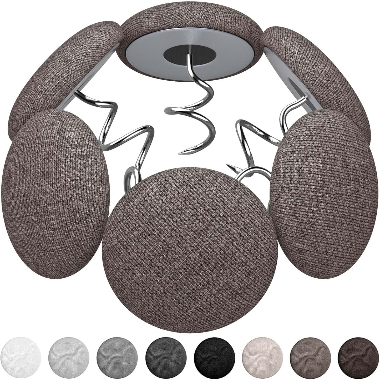 12 Colors Fabric Covered Button Twist Pins Dust Ruffle Pins- for Sofa，Upholstery，Armchair Caddies, Armrest Covers,Bed Skirts, Slipcovers, Headliners (Brown, 12)