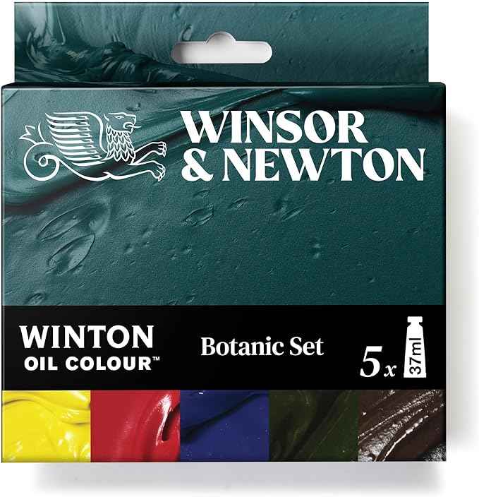 Winsor & Newton Winton Oil Color Paint Set, Botanicals, 5 x 37ml Tubes