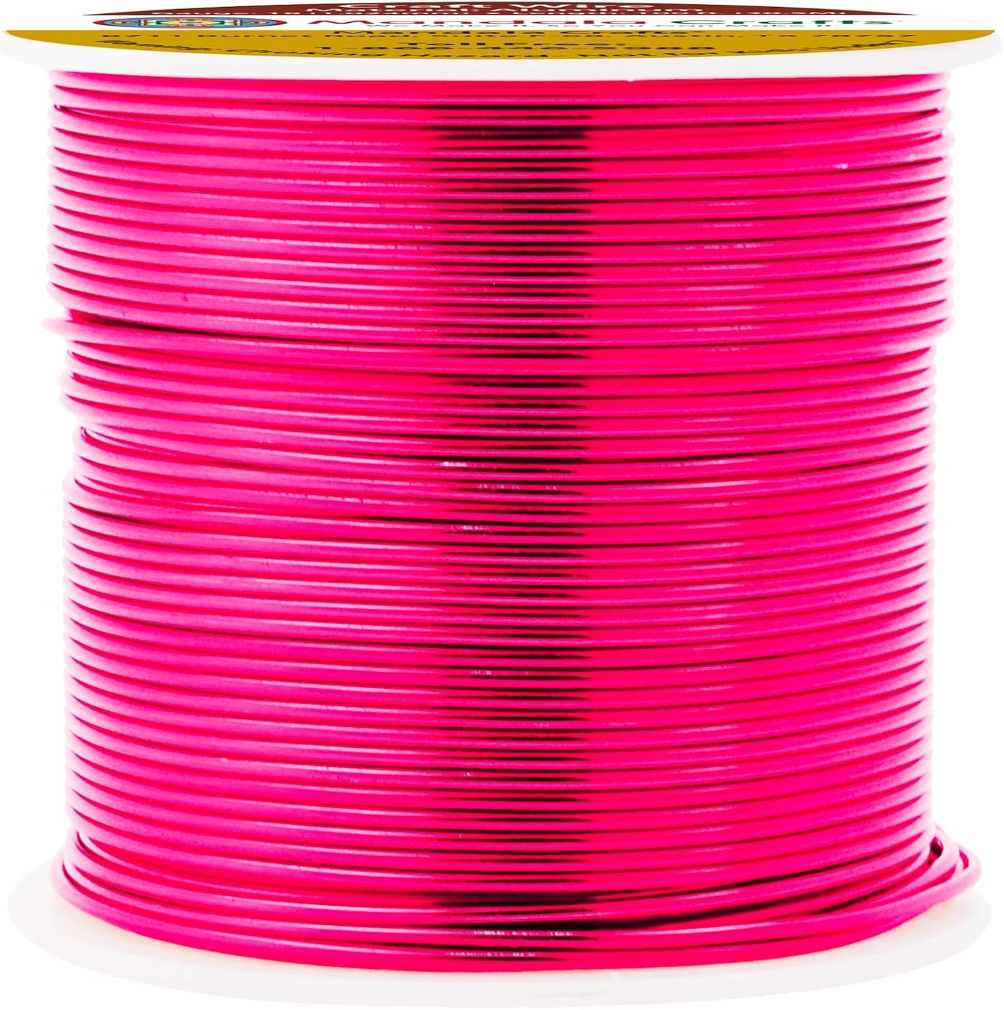 Mandala Crafts 18 Gauge Anodized Aluminum Craft Wire for Jewelry Making - 100 FT Colored Flexible Hot Pink Wire - Bendable for Bonsai Armature Crafting Sculpting - Crafty Corner