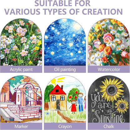 ESRICH Canvas Boards for Painting 12x16 Inch, 3 Pack Canvas for Painting Cotton Primed Acid Free Large Blank Canvas Panels for Oil Paint, Watercolor, Acrylic Paint, Gouache and Tempera.