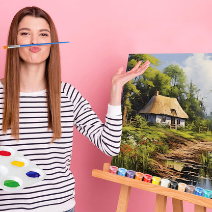 Zhanmai 12 Pack Pre Drawn Canvas for Painting Sip and Paint Kit 8" x 10" Paint Party Set Canvas Painting Pre Printed Canvases for Party Favor DIY Virtual Adult's Date Night(Natural Scenery) - Crafty Corner