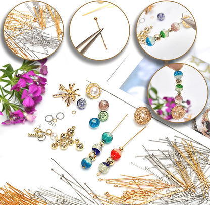 150pcs 18K Gold Filled Eye Pins Non Tarnish Craft Earring Bracelet Jewelry Making Accessories Supplies (30mm (1.18in), Gold-Eye Pin) - Crafty Corner