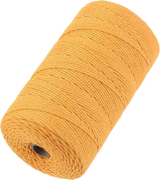 Cotton Macrame Cord 2mm x 382yards Natural Colored Macrame Supplies, Soft Craft Cotton Rope for Plant Hanger Wall Hanger Dreamcatcher (Orange)
